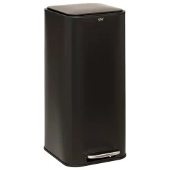 Cubo de basura DELTA negro metálico 30L