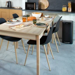 Cubo de basura DELTA negro metálico 30L