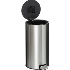 Cubo de basura DELTA plateado de metal 30l