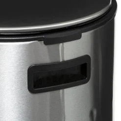 Cubo de basura DELTA plateado de metal 30l
