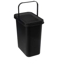 Cubo De Basura Negro Con Asa 12L