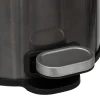 Cubo de basura negro de metal con pedal DELTA 6l