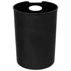 Cubo de basura negro de metal con pedal DELTA 6l
