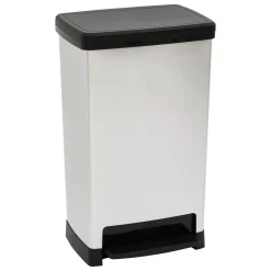 Cubo de basura plateado softclose 50L