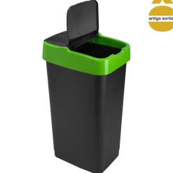 Cubo de reciclaje con tapa basculante 60L