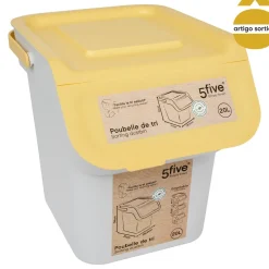 Cubo de reciclaje con tapa 20l