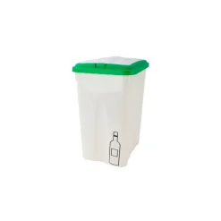 Cubo De Reciclaje De Plástico C/Tapa 21L