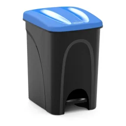 Cubo De Reciclaje De Plástico 25L Azul