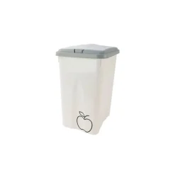Cubo De Reciclaje Plástico C/Tapa Gris