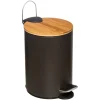 Cubo MODERN negro de metal softclose 3L
