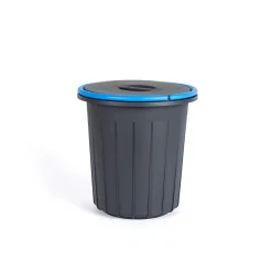 Cubo reciclaje con asa azul 25L