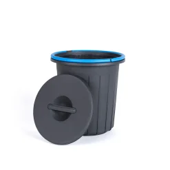 Cubo reciclaje con asa azul 25L