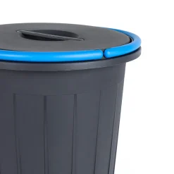 Cubo reciclaje con asa azul 25L