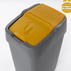 Cubo reciclaje con tapa basculante 18L
