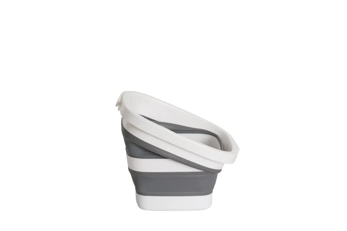 Cubo Retráctil Gris Y Blanco 5L
