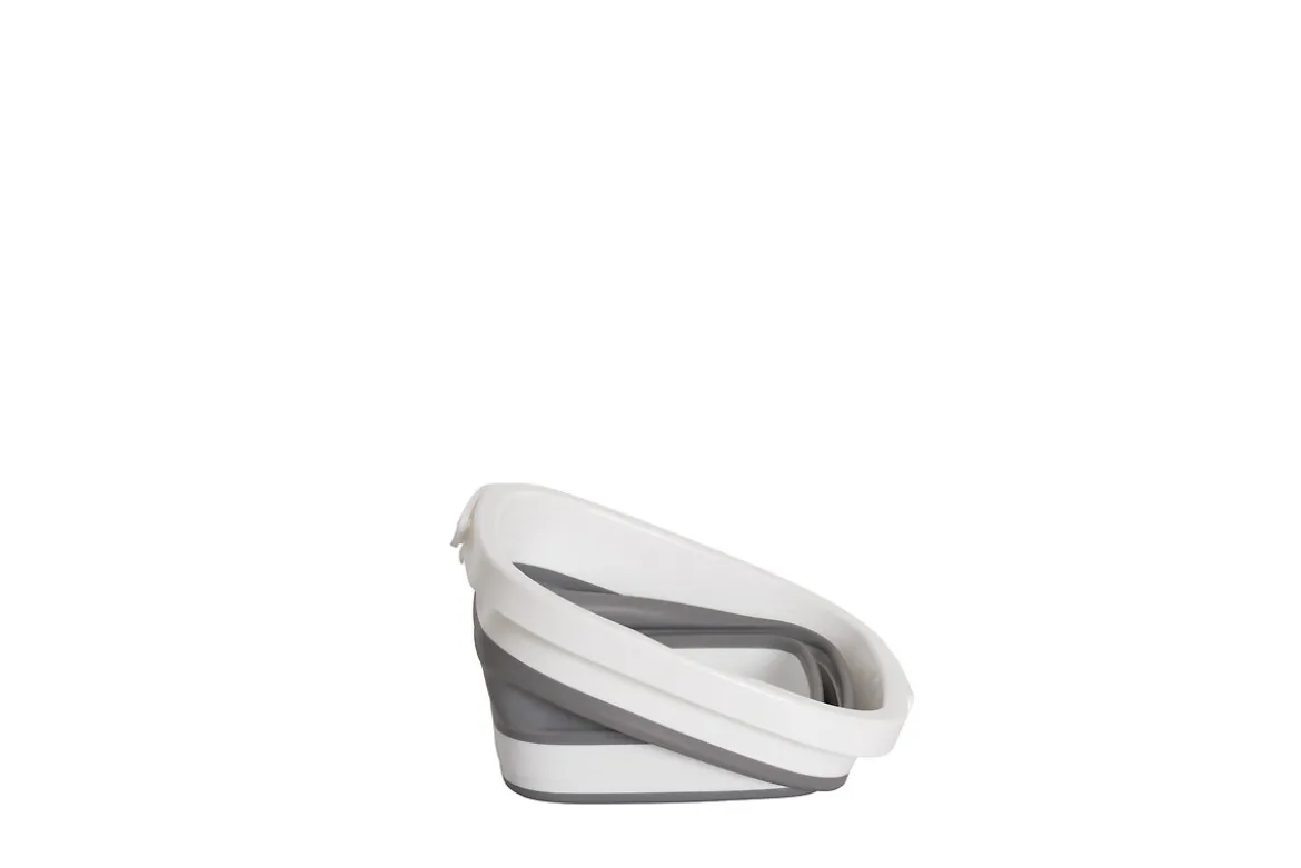 Cubo Retráctil Gris Y Blanco 5L