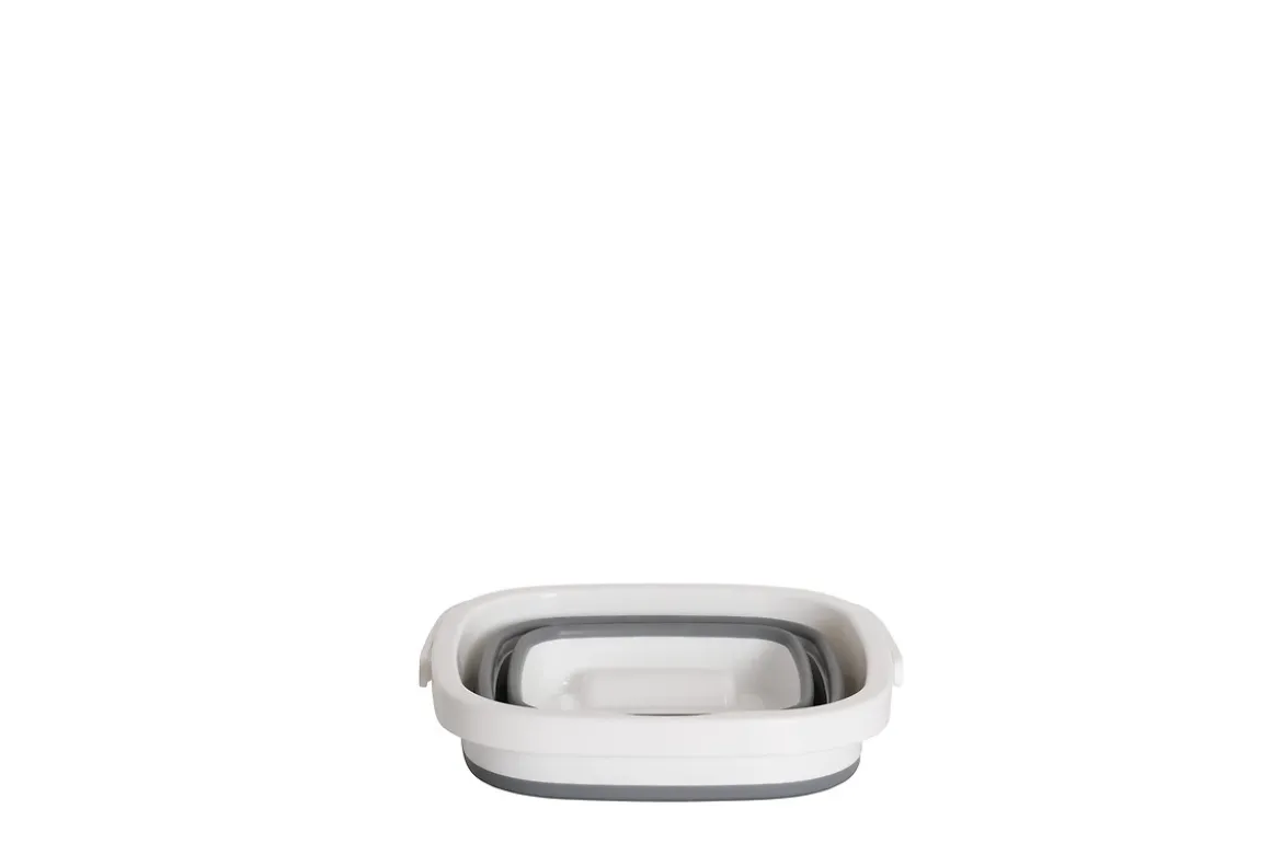 Cubo Retráctil Gris Y Blanco 5L