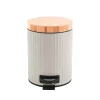Cubo wc beige de metal 5L