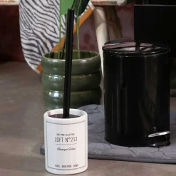 Cubo wc negro de metal soft close 3L