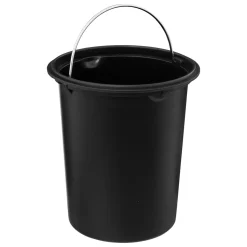 Cubo wc negro de metal soft close 3L