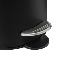 Cubo wc negro de metal soft close 3L