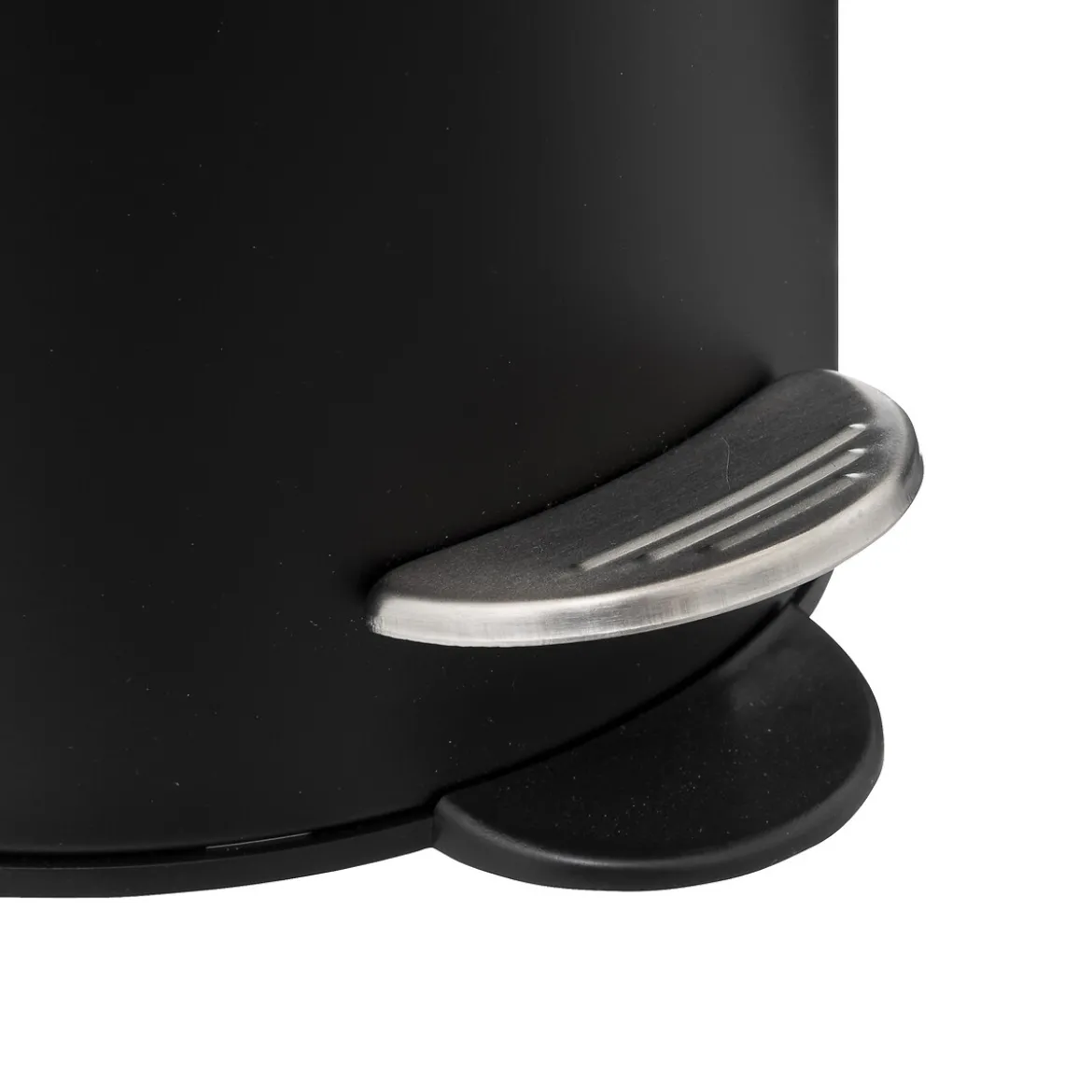 Cubo wc negro de metal soft close 3L