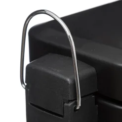 Cubo wc rectangular negro 5L