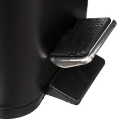 Cubo wc rectangular negro 5L