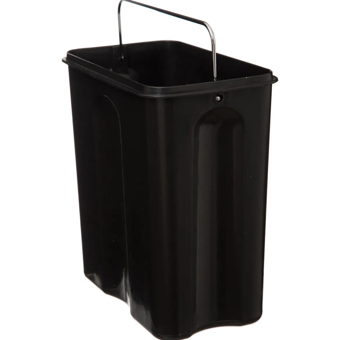 Cubo wc rectangular negro 5L