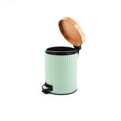 Cubo wc verde de metal 5L