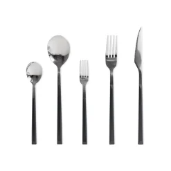 Cuchara de mesa LUNE inox con mango negro