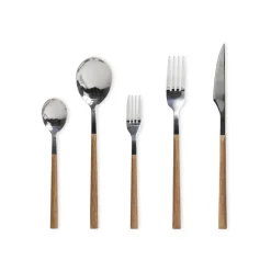 Cuchara Postre Lune Inox C/Mango Madera