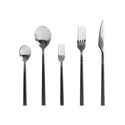 Cuchillo de mesa LUNE inox con mango negro