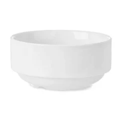 Cuenco Apilable Blanco De Porcelana 42cl