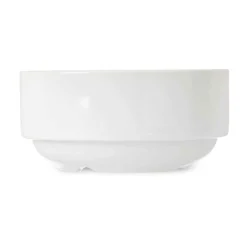 Cuenco Apilable Blanco De Porcelana 42cl
