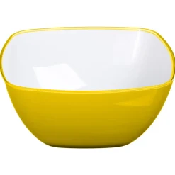 Cuenco Cuad. Amarillo 19Cm