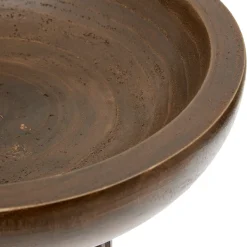 Cuenco decorativo HOMY marrón de madera paulownia