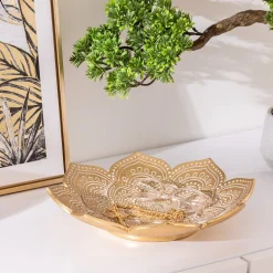 Cuenco OASIS 29.5 cm dorado de poliresina