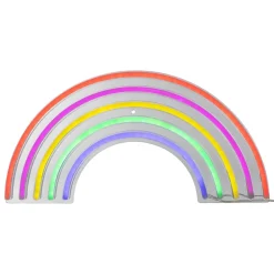 Decoración mural led neón arco iris