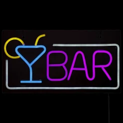 Decoración mural led neon bar