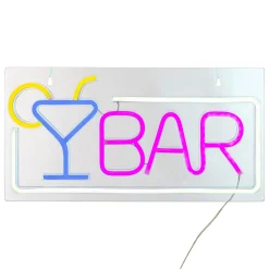 Decoración mural led neon bar
