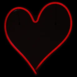 Decoración mural led neon corazón