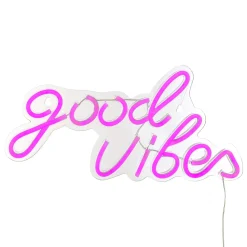 Decoración mural led neon good vibes