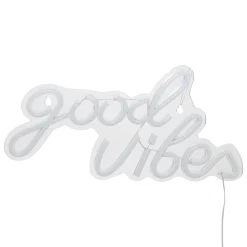Decoración mural led neon good vibes