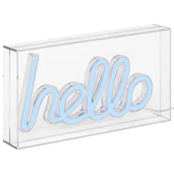 Decoración mural led neon hello