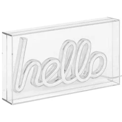 Decoración mural led neon hello
