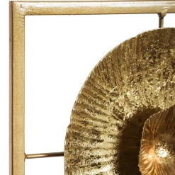 Decoración Pared Metal Dorado 25x61Cm