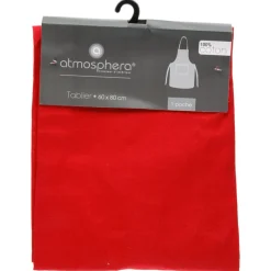 Delantal Rojo Con Bolsillo 60x80Cm