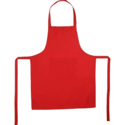 Delantal Rojo Con Bolsillo 60x80Cm