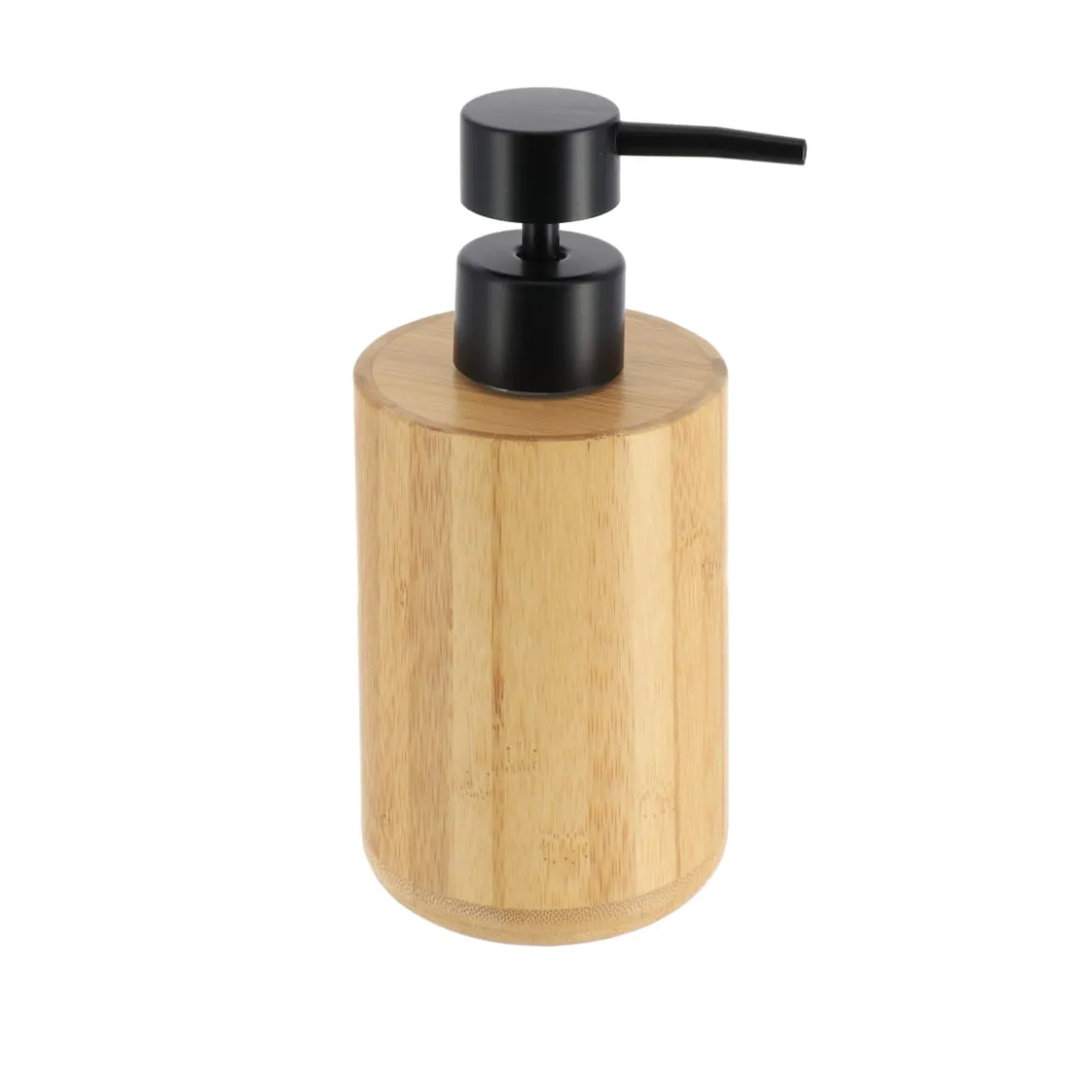 Dispenador Jabón Líquido Redondo De Bambú